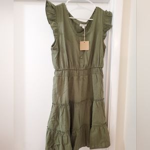 Olive green summer dress
